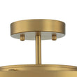 Load image into Gallery viewer, Farmhouze Light - Mid - Century Layered Textured Glass Round Ceiling Light - Chandelier - Brass -