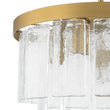 Load image into Gallery viewer, Farmhouze Light - Mid - Century Layered Textured Glass Round Ceiling Light - Chandelier - Brass -