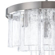 Load image into Gallery viewer, Farmhouze Light - Mid - Century Layered Textured Glass Round Ceiling Light - Chandelier - Nickel/6 - Light -