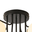 Load image into Gallery viewer, Farmhouze Light - Mid - Century Milky Glass Bubble Sputnik Semi Flush Mount - Ceiling Light - Black + Brass -