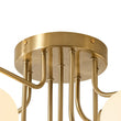 Load image into Gallery viewer, Farmhouze Light - Mid - Century Milky Glass Bubble Sputnik Semi Flush Mount - Ceiling Light - Brass -