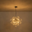 Load image into Gallery viewer, Farmhouze Light - Mid - Century Modern Brass Glass Globe Bubble Chandelier - Chandelier - Black -
