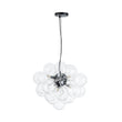 Load image into Gallery viewer, Farmhouze Light - Mid - Century Modern Brass Glass Globe Bubble Chandelier - Chandelier - Black -