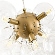 Load image into Gallery viewer, Farmhouze Light - Mid - Century Modern Brass Glass Globe Bubble Chandelier - Chandelier - Brass -