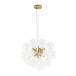 Load image into Gallery viewer, Farmhouze Light - Mid - Century Modern Brass Glass Globe Bubble Chandelier - Chandelier - Brass -
