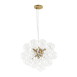Load image into Gallery viewer, Farmhouze Light - Mid - Century Modern Brass Glass Globe Bubble Chandelier - Chandelier - Brass -