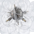 Load image into Gallery viewer, Farmhouze Light - Mid - Century Modern Brass Glass Globe Bubble Chandelier - Chandelier - Nickel -