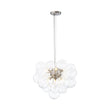 Load image into Gallery viewer, Farmhouze Light - Mid - Century Modern Brass Glass Globe Bubble Chandelier - Chandelier - Nickel -
