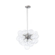 Load image into Gallery viewer, Farmhouze Light - Mid - Century Modern Brass Glass Globe Bubble Chandelier - Chandelier - Nickel -