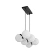 Load image into Gallery viewer, Farmhouze Light - Mid - century Modern Frosted Glass Bubble Island Chandelier - Chandelier - Black -
