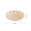 Load image into Gallery viewer, Farmhouze Light - Mid - century White Silk Flush Mount Light - Ceiling Light - 15 in -