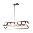 Load image into Gallery viewer, Farmhouze Light - Minimalist Industrial 6 - Light Rectangle Cage Linear Chandelier - Chandelier - 38 in. -