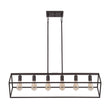 Load image into Gallery viewer, Farmhouze Light - Minimalist Industrial 6 - Light Rectangle Cage Linear Chandelier - Chandelier - 38 in. -