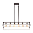 Load image into Gallery viewer, Farmhouze Light - Minimalist Industrial 6 - Light Rectangle Cage Linear Chandelier - Chandelier - 38 in. -