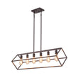 Load image into Gallery viewer, Farmhouze Light - Minimalist Industrial 6 - Light Rectangle Cage Linear Chandelier - Chandelier - 38 in. -