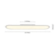 Load image into Gallery viewer, Farmhouze Light - Minimalist Linear White Oblong Dimable LED Ceiling Light - Ceiling Light - 35.4 in -