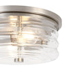 Load image into Gallery viewer, Farmhouze Light - Minimalist Nickel Clear Layer Glass Drum Ceiling Light - Ceiling Light - 9.8 in. -