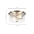 Load image into Gallery viewer, Farmhouze Light - Minimalist Nickel Clear Layer Glass Drum Ceiling Light - Ceiling Light - 9.8 in. -