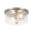 Load image into Gallery viewer, Farmhouze Light - Minimalist Nickel Clear Layer Glass Drum Ceiling Light - Ceiling Light - 9.8 in. -