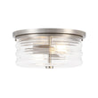 Load image into Gallery viewer, Farmhouze Light - Minimalist Nickel Clear Layer Glass Drum Ceiling Light - Ceiling Light - 9.8 in. -