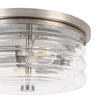 Load image into Gallery viewer, Farmhouze Light - Minimalist Nickel Clear Layer Glass Drum Ceiling Light - Ceiling Light - 9.8 in. -