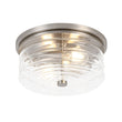 Load image into Gallery viewer, Farmhouze Light - Minimalist Nickel Clear Layer Glass Drum Ceiling Light - Ceiling Light - 9.8 in. -