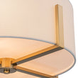 Load image into Gallery viewer, Farmhouze Light - Modern 2 - Light White Fabric Drum Flush Ceiling Light - Ceiling Light - Brass -