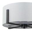 Load image into Gallery viewer, Farmhouze Light - Modern 2 - Light White Fabric Drum Flush Ceiling Light - Ceiling Light - Brass -