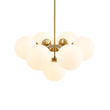 Load image into Gallery viewer, Farmhouze Light - Modern 2 - Tier Milky Glass Globe Sputnik Chandelier - Chandelier - Brass -