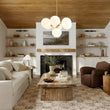 Load image into Gallery viewer, Farmhouze Light - Modern 2 - Tier Milky Glass Globe Sputnik Chandelier - Chandelier - Brass -