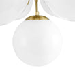 Load image into Gallery viewer, Farmhouze Light - Modern 2 - Tier Milky Glass Globe Sputnik Chandelier - Chandelier - Brass -