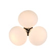 Load image into Gallery viewer, Farmhouze Light - Modern 3 - Light Opal Glass Globe Semi Flush Mount Light - Ceiling Light - Nickel -