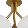 Load image into Gallery viewer, Farmhouze Light - Modern 3 - Light Opal Glass Globe Semi Flush Mount Light - Ceiling Light - Nickel -
