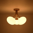 Load image into Gallery viewer, Farmhouze Light - Modern 3 - Light Opal Glass Globe Semi Flush Mount Light - Ceiling Light - Nickel -