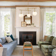Load image into Gallery viewer, Farmhouze Light - Modern 3 - Light White Glass Globe Brass Tiered Sputnik Chandelier - Chandelier - Brass -