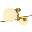 Load image into Gallery viewer, Farmhouze Light - Modern 4 - Light White Glass Globe Sputnik Ceiling Light - Ceiling Light - Brass -