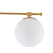 Load image into Gallery viewer, Farmhouze Light - Modern 6 - Light White Glass Globe Sputnik Semi Flush Mount - Ceiling Light - Brass -