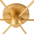 Load image into Gallery viewer, Farmhouze Light - Modern 6 - Light White Glass Globe Sputnik Semi Flush Mount - Ceiling Light - Brass -