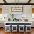 Load image into Gallery viewer, Farmhouze Light - Modern Black Brass Clear Glass Bubble Rectangle Island Chandelier - Chandelier - Black + Brass -