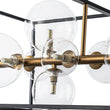 Load image into Gallery viewer, Farmhouze Light - Modern Black Brass Clear Glass Bubble Rectangle Island Chandelier - Chandelier - Black + Brass -