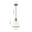 Load image into Gallery viewer, Farmhouze Light - Modern Brass 1 - Light Seeded Glass Bell Kitchen Pendant - Pendant - Seeded Glass -