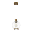 Load image into Gallery viewer, Farmhouze Light - Modern Brass 1 - Light Seeded Glass Globe Pendant - Pendant - Seeded Glass -