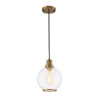 Load image into Gallery viewer, Farmhouze Light - Modern Brass 1 - Light Seeded Glass Globe Pendant - Pendant - Seeded Glass -