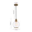 Load image into Gallery viewer, Farmhouze Light - Modern Brass 1 - Light Seeded Glass Globe Pendant - Pendant - Seeded Glass -