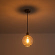 Load image into Gallery viewer, Farmhouze Light - Modern Brass 1 - Light Seeded Glass Globe Pendant - Pendant - Seeded Glass -
