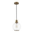 Load image into Gallery viewer, Farmhouze Light - Modern Brass 1 - Light Seeded Glass Globe Pendant - Pendant - Seeded Glass -