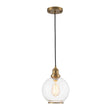 Load image into Gallery viewer, Farmhouze Light - Modern Brass 1 - Light Seeded Glass Globe Pendant - Pendant - Seeded Glass -