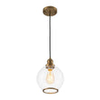 Load image into Gallery viewer, Farmhouze Light - Modern Brass 1 - Light Seeded Glass Globe Pendant - Pendant - Seeded Glass -
