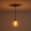 Load image into Gallery viewer, Farmhouze Light - Modern Brass 1 - Light Seeded Glass Globe Pendant - Pendant - Seeded Glass -