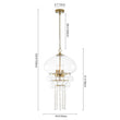 Load image into Gallery viewer, Farmhouze Light - Modern Brushed Brass Glam Glass Bubble Jellyfish Chandelier - Chandelier - Brass -
